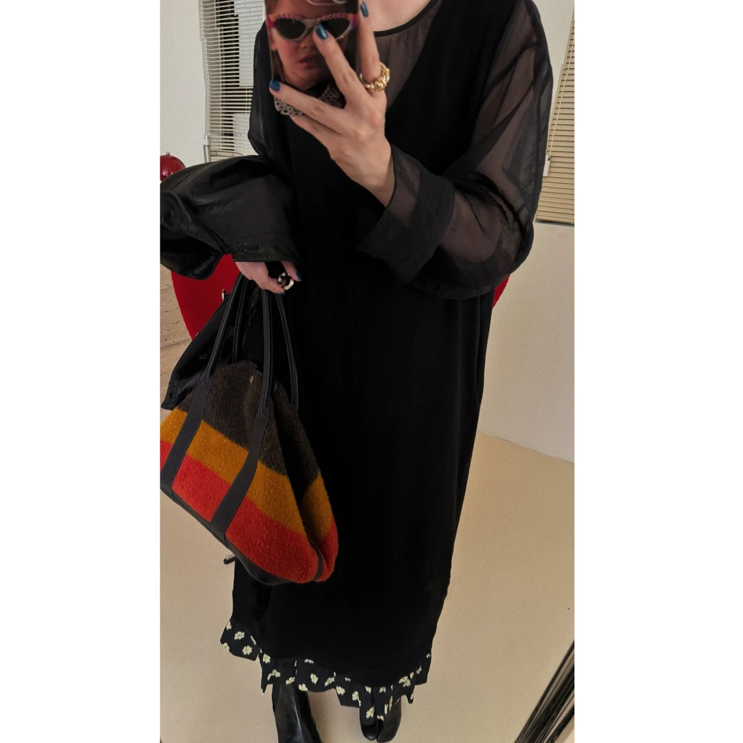 微透羊腿袖上衣 J24C259