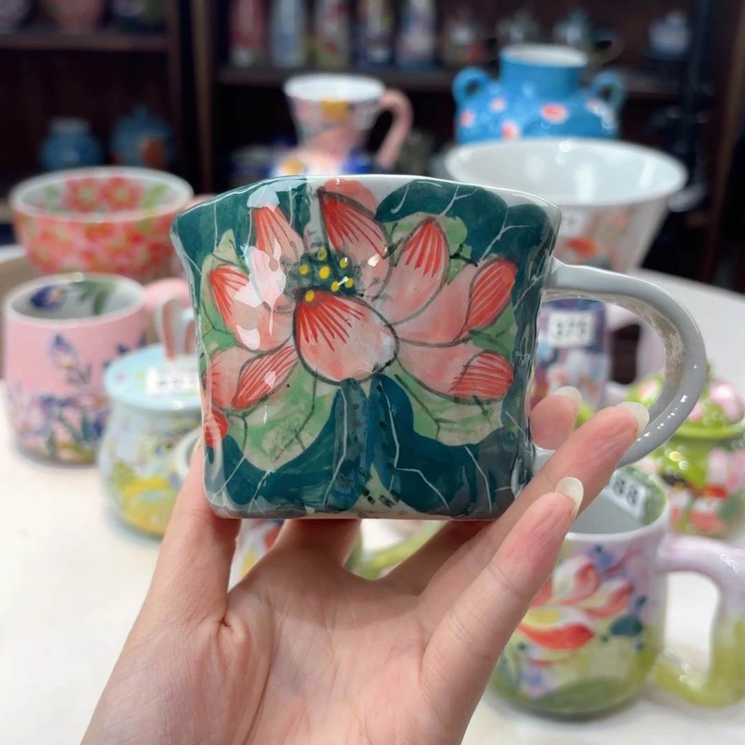 景德镇手绘高温釉下彩陶瓷茶具