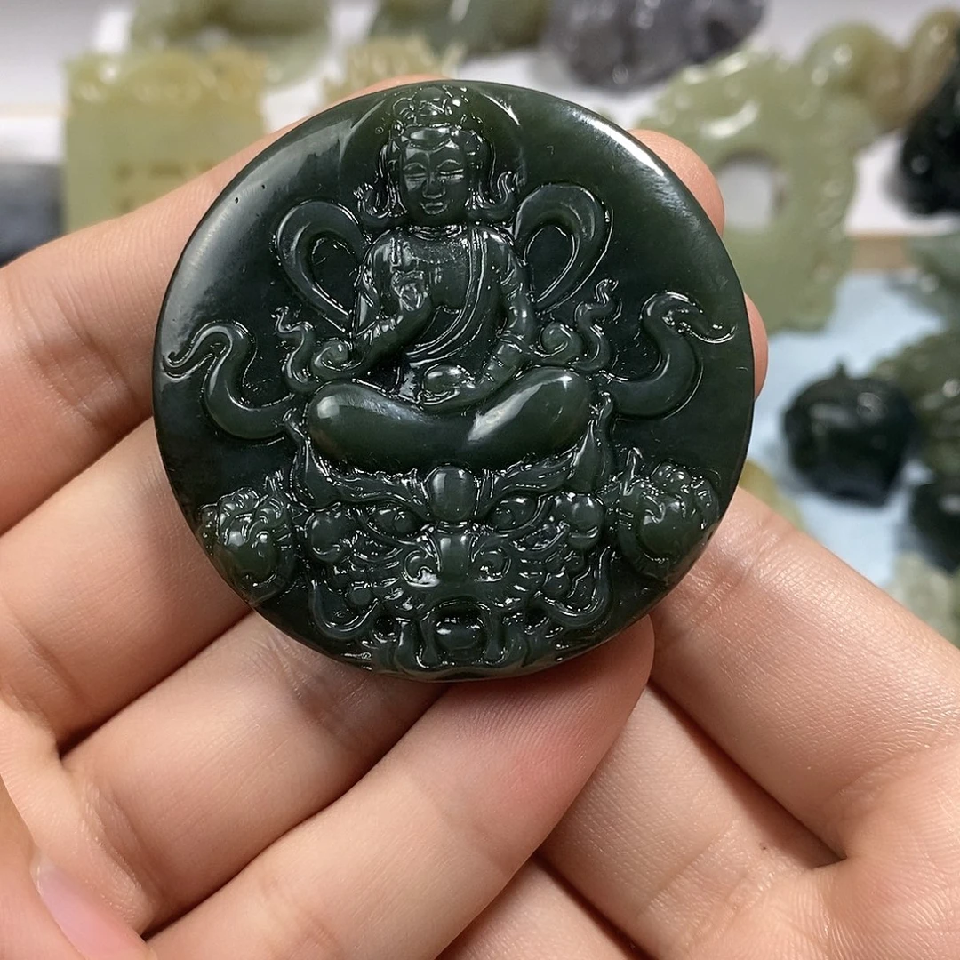 和田玉未镶嵌挂件