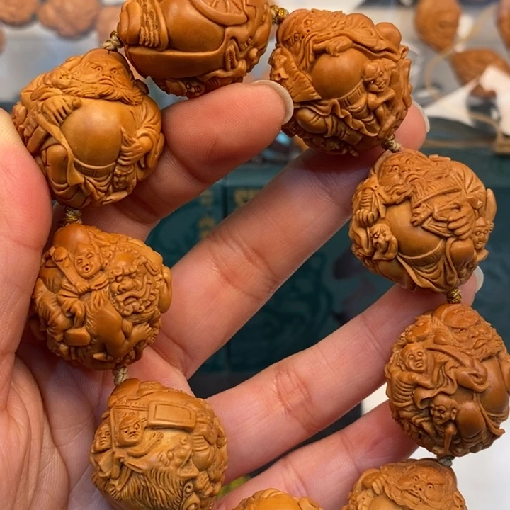 南***雪橄榄核手串/手链橄榄核雕钟馗1