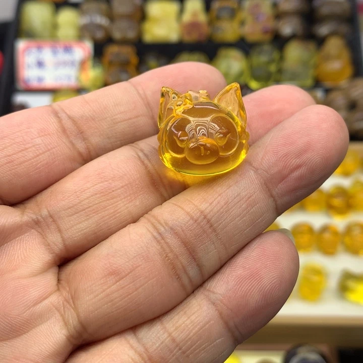 蜜蜡颈饰未镶嵌玲娜贝儿