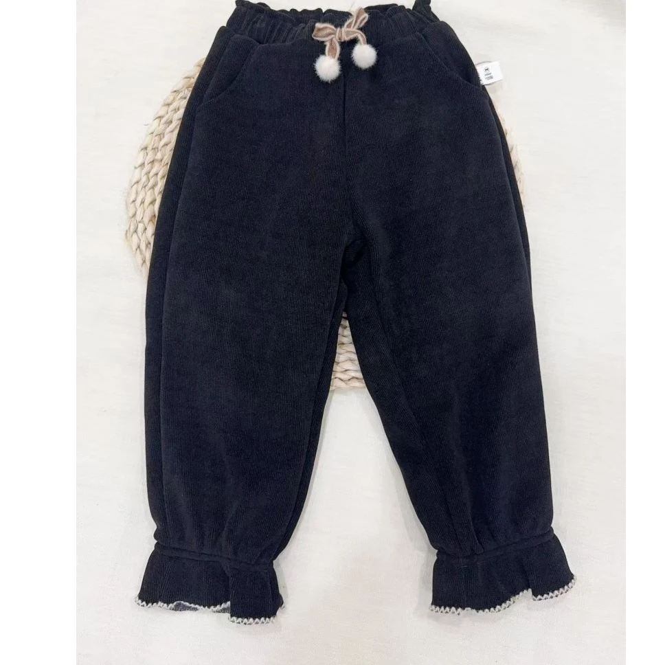 米乐熊童装女童加棉棉裤针织裤1280