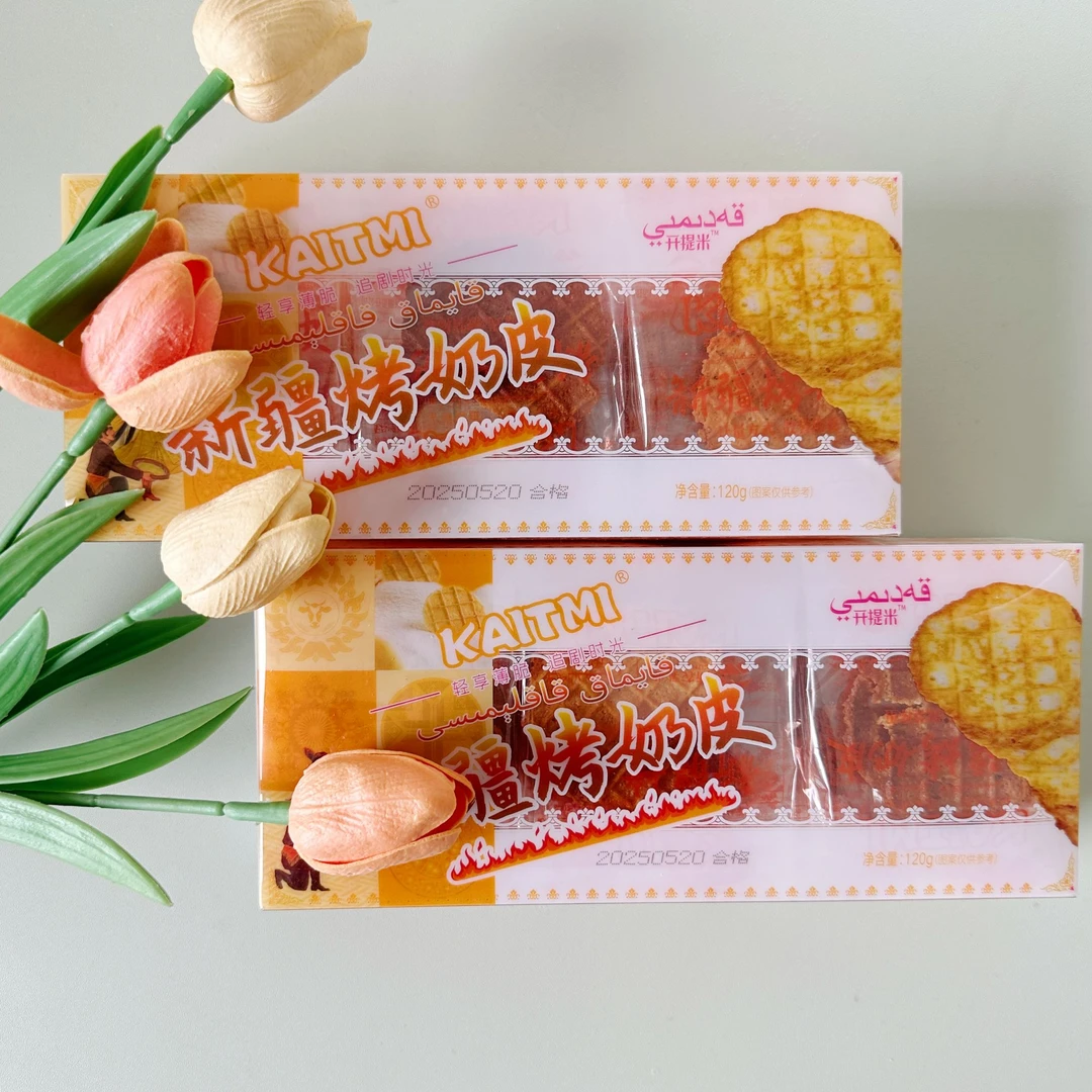 新疆特产烤奶皮香脆可口奶味足新农烤奶皮120g