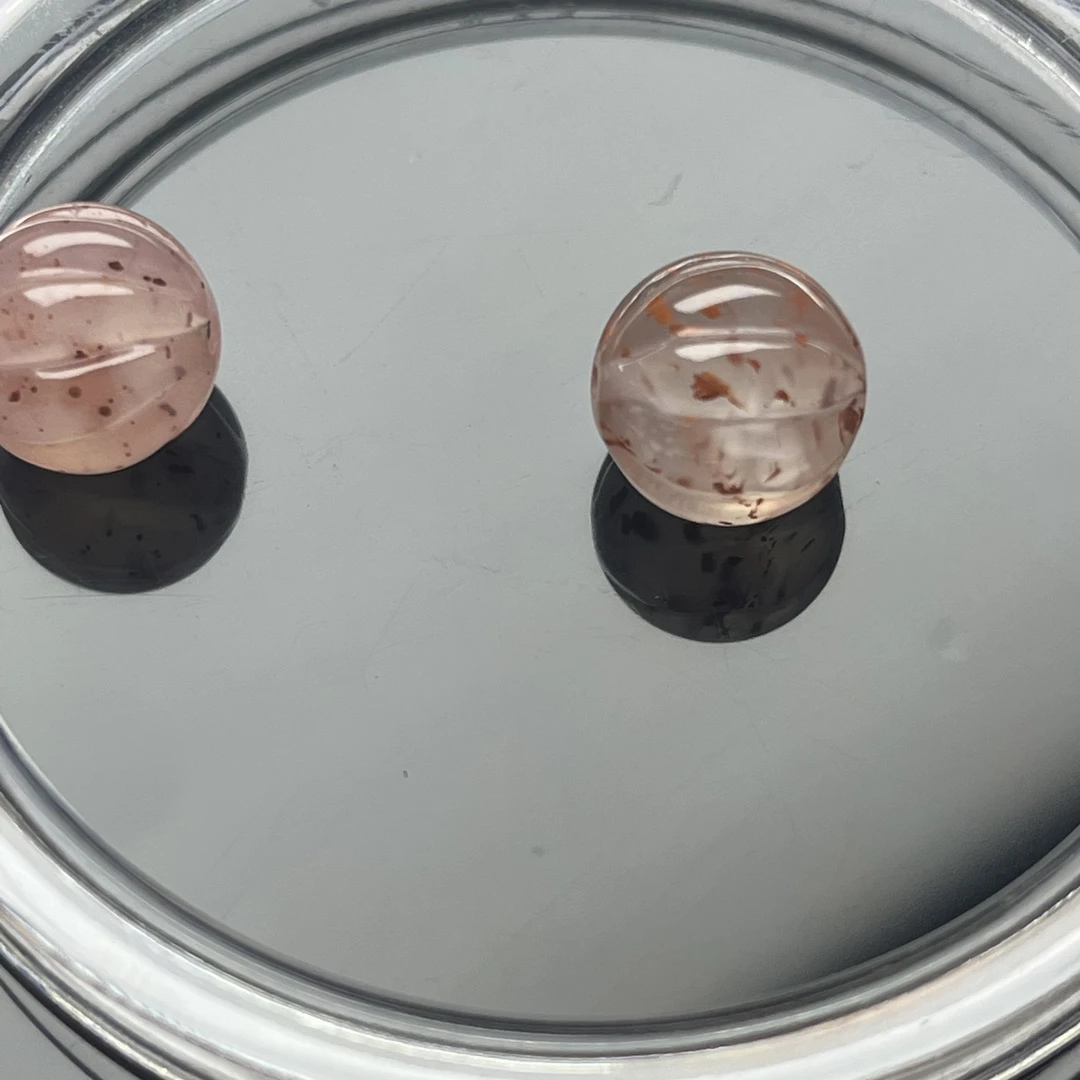 南红飘花瓜珠 尺寸10mm左右 文玩配饰 顶珠 腰珠 多样性发货