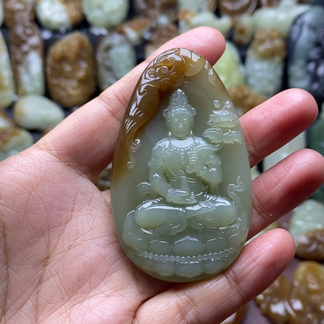 吊坠(不含链)未镶嵌和田玉（糖玉）