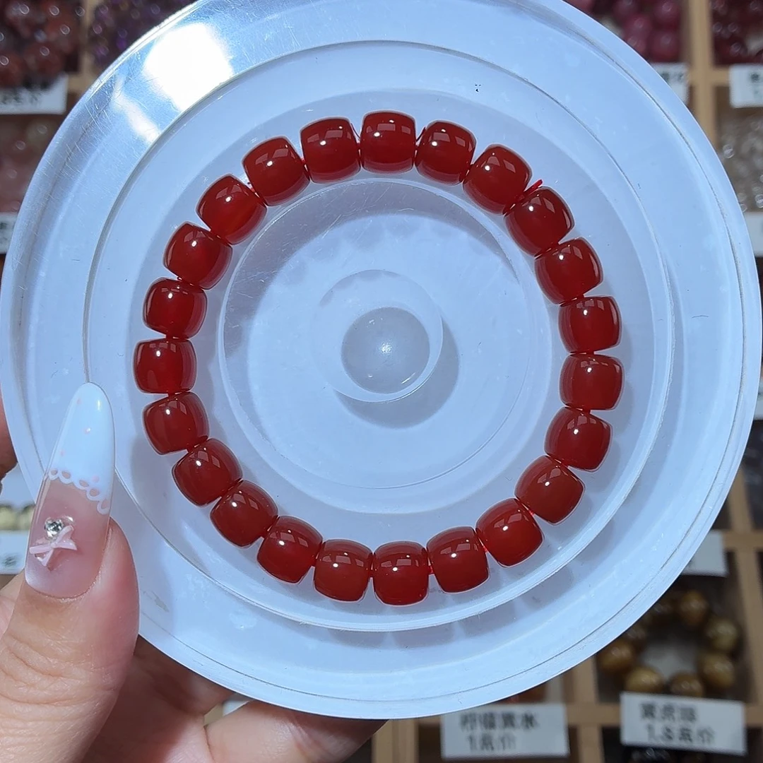 未镶嵌水晶手链红玛瑙直切