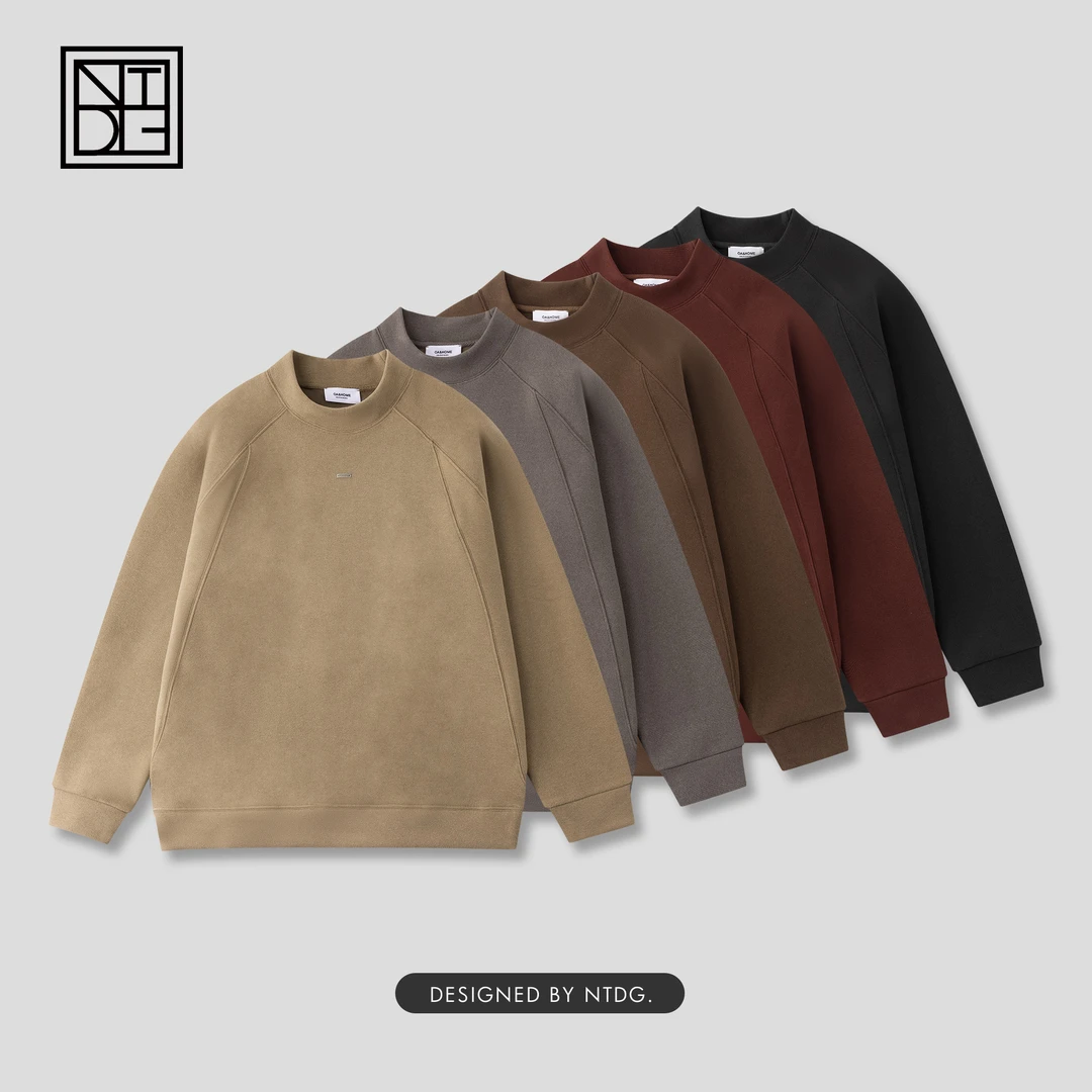 冬季纯色简约百搭圆领打底卫衣95257