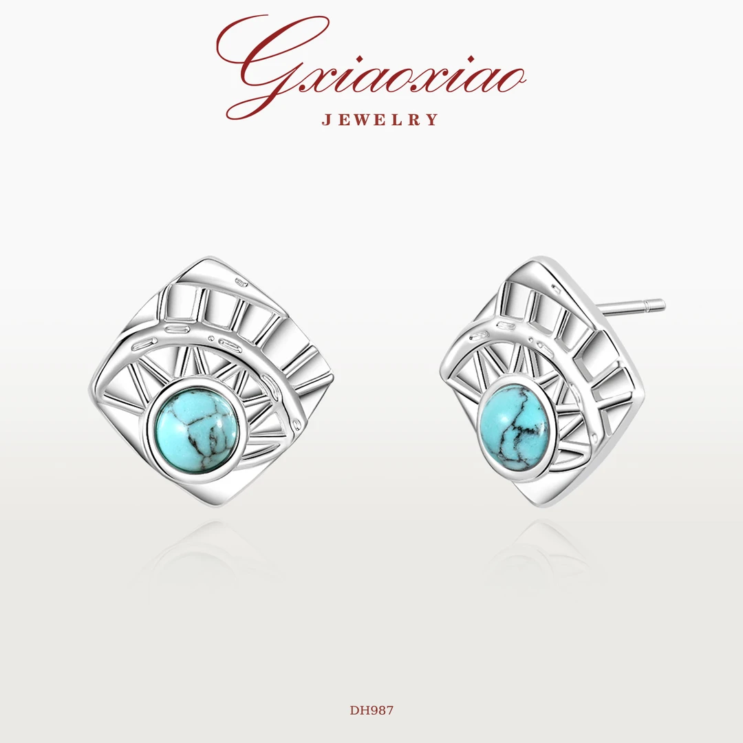 G XIAOXIAO 镀K金 气质复古高级感时尚百搭恶魔之眼耳环 DH987