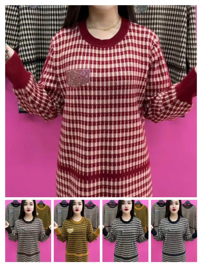 K125-方领圆领中长款衫