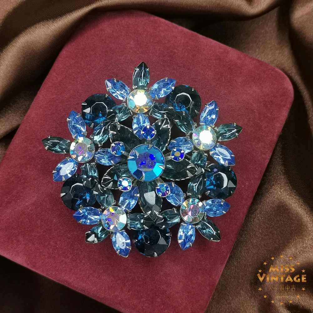 beaujewels星空蓝立体繁花胸针[2503311-221]