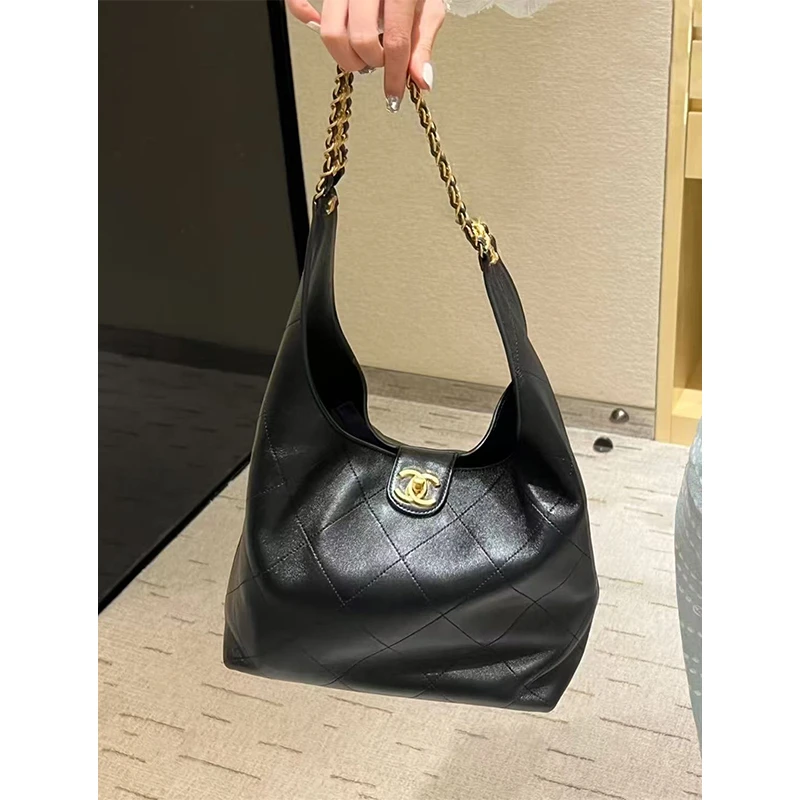 全新未使用 Chanel/香奈儿 大logo25p单肩hobo