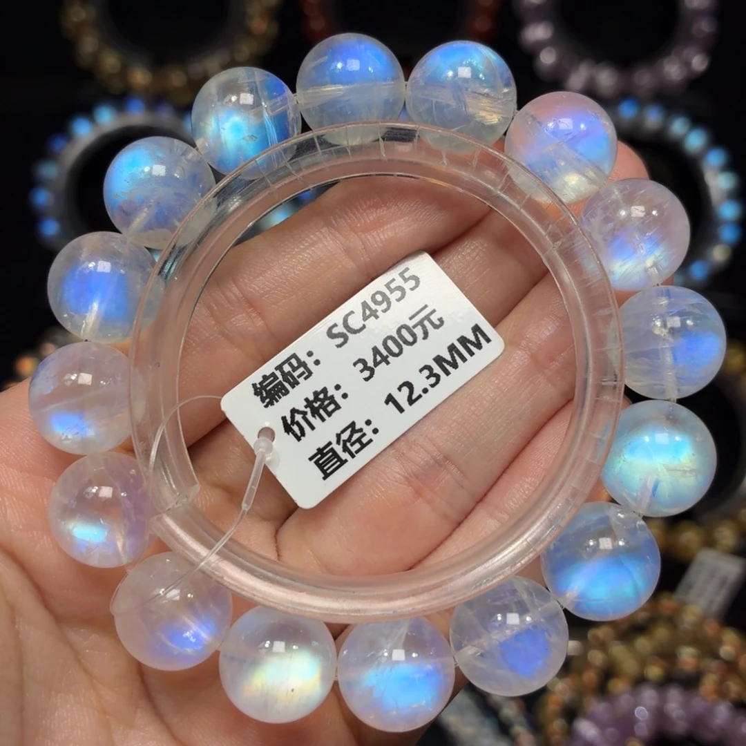 未镶嵌月光石手链SC4955#12.3mm