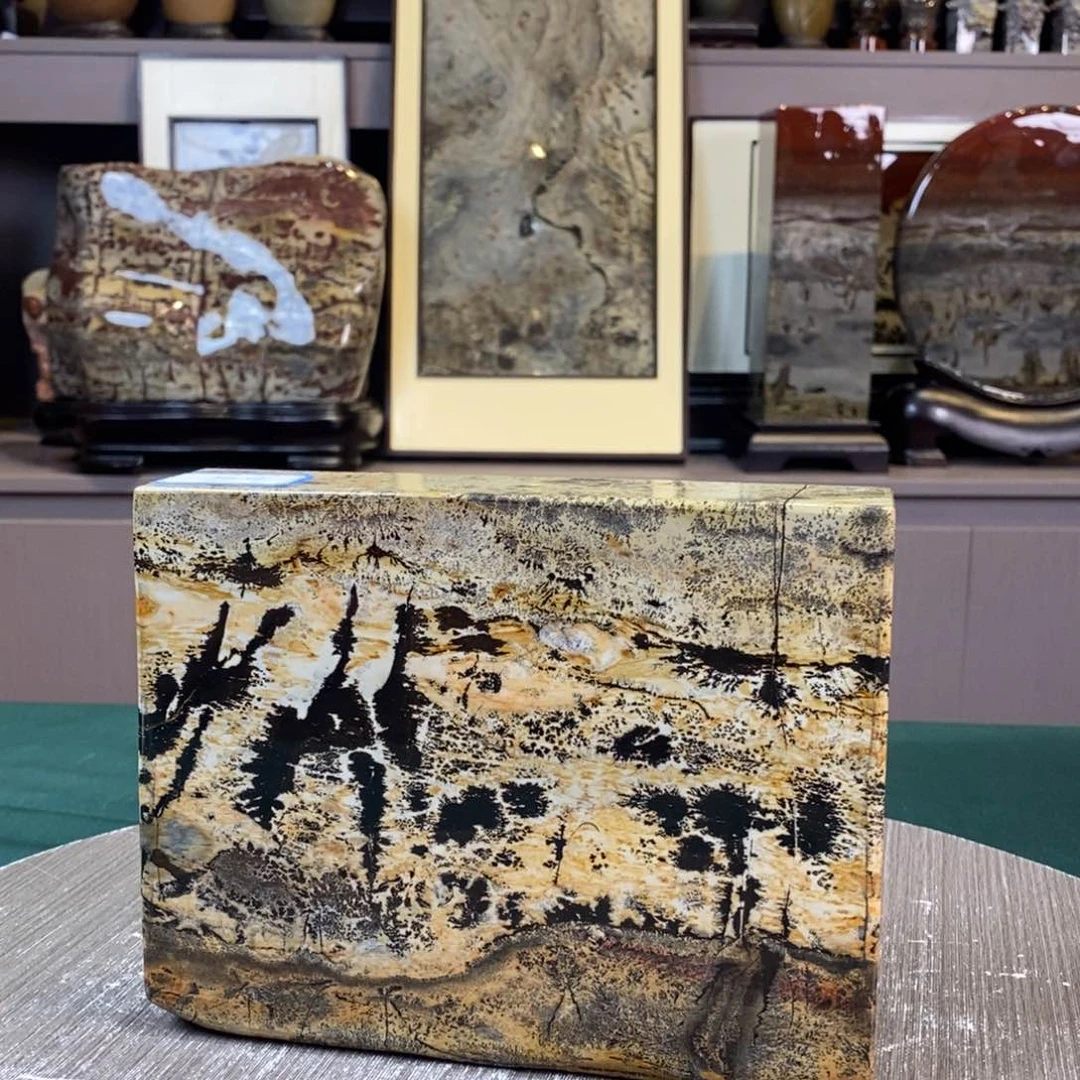 石材广西国画石草花石