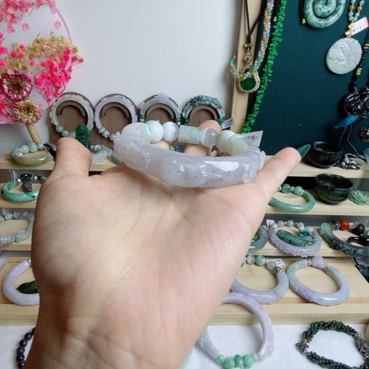 木质非金属桃*儿冰种手镯