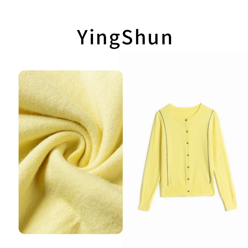 Ying Shun【清新律动】春季新款小香风针织开衫QW25020