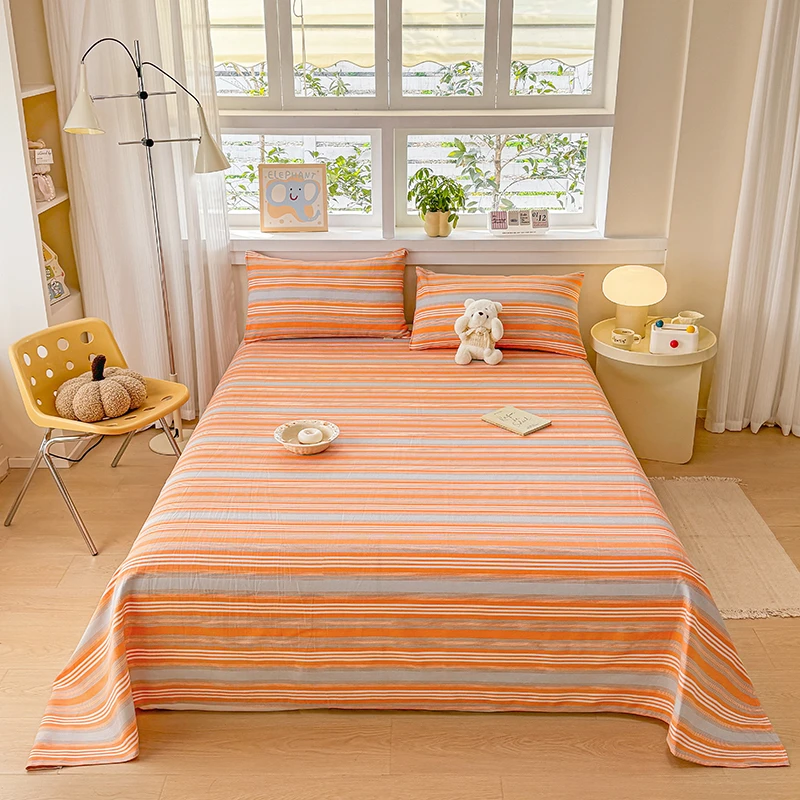 古法非遗加厚原棉老粗布床单三件套透气吸汗防滑凉席三件套