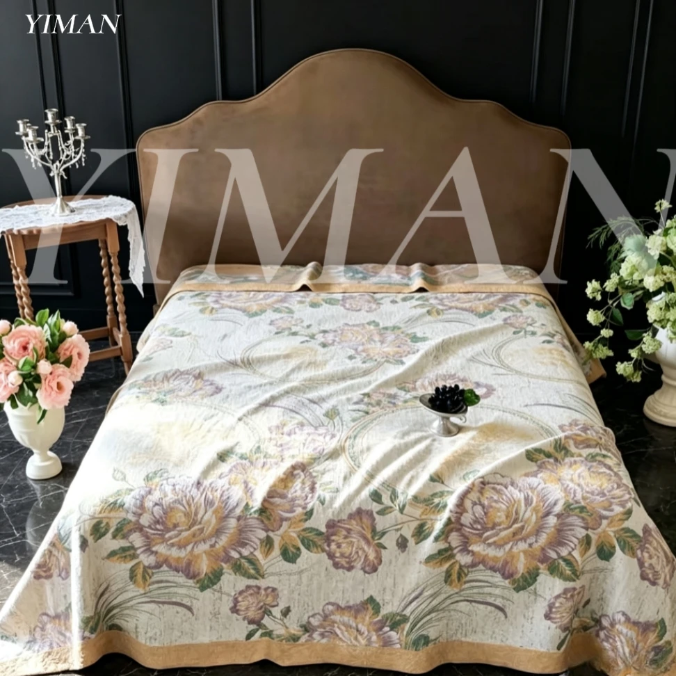 YIMAN(依曼家居) 私人订制汉麻盖毯--玫瑰庄园紫200*230
