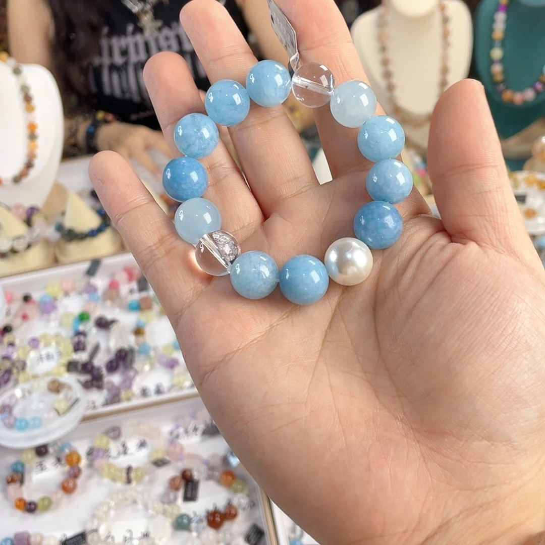 银S925镀金镶嵌手链水晶