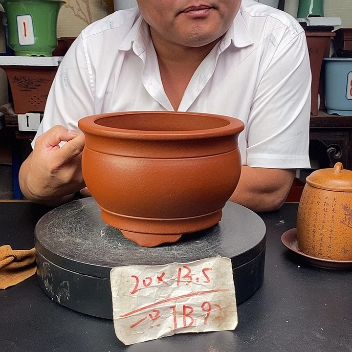 紫砂花盆货号一只JB92