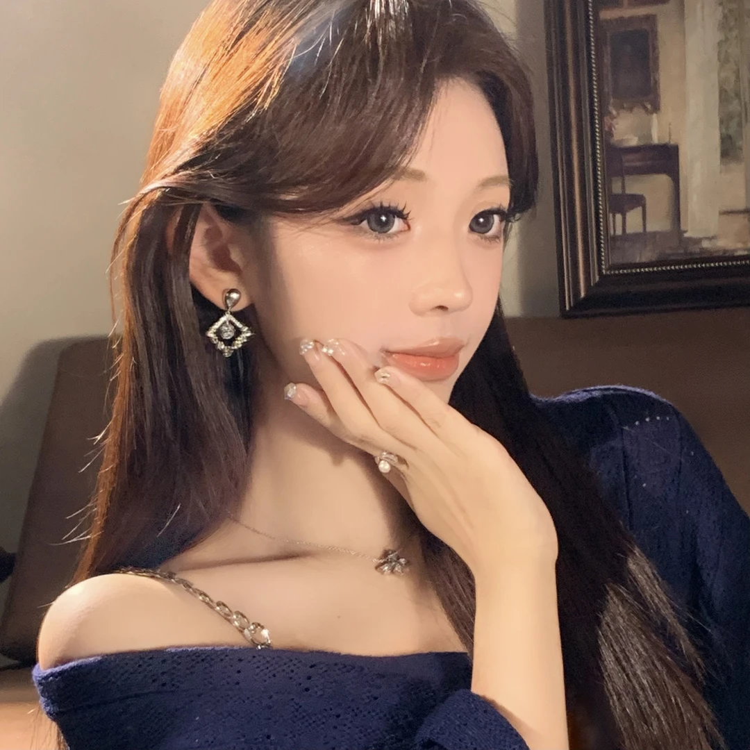 FULL GIRLISH耳环00465复古几何轻奢耳钉耳饰