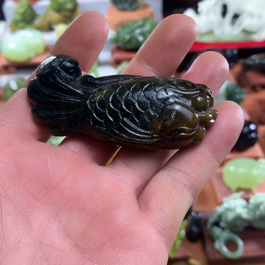 岫岩河磨玉（透闪石质玉）手把件未镶嵌