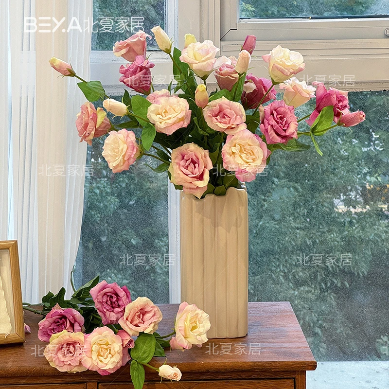 手感洋桔梗仿真花北欧客厅餐桌花假花摆设拍照家居摆件