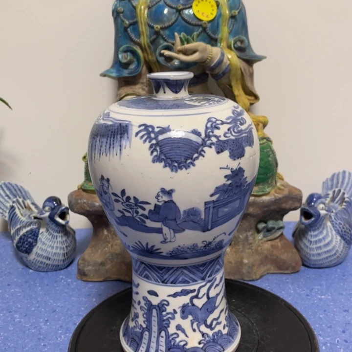 渺***云当代青花瓷器摆件