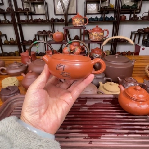 紫砂茶杯宜兴原矿紫砂120c