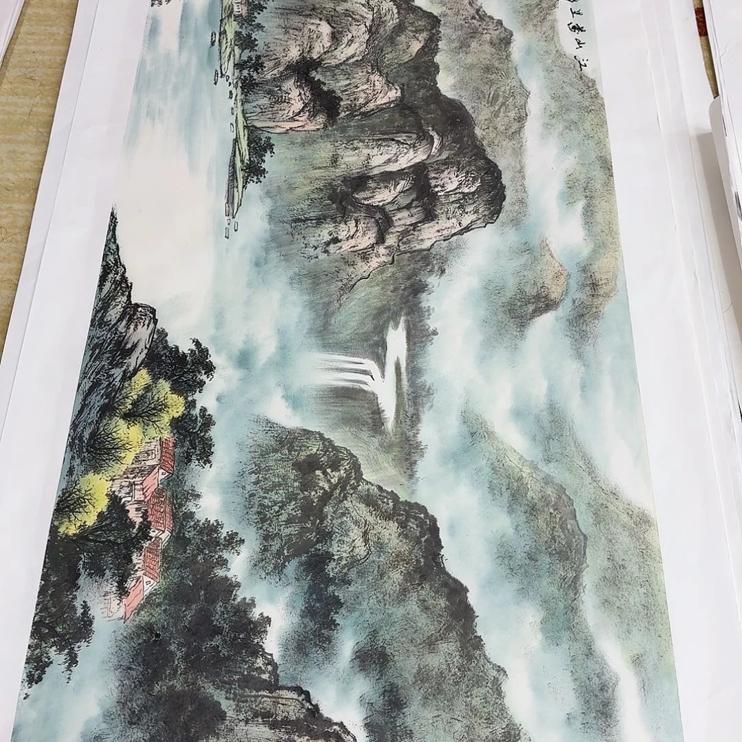 风***举国画小六山水一张