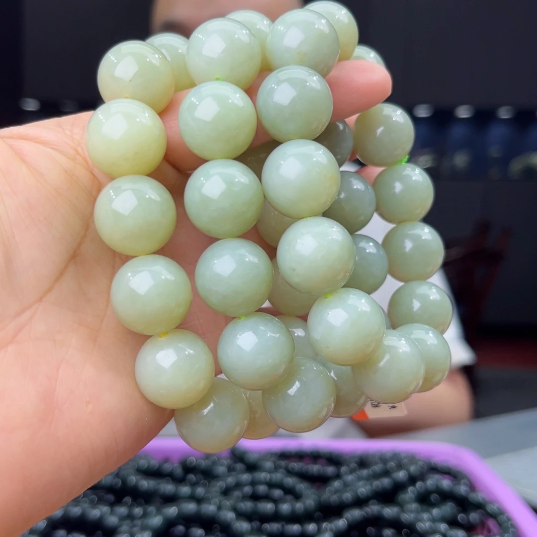 手串未镶嵌和田玉纯天然新疆且末蓝料18多样性发货拍一发一