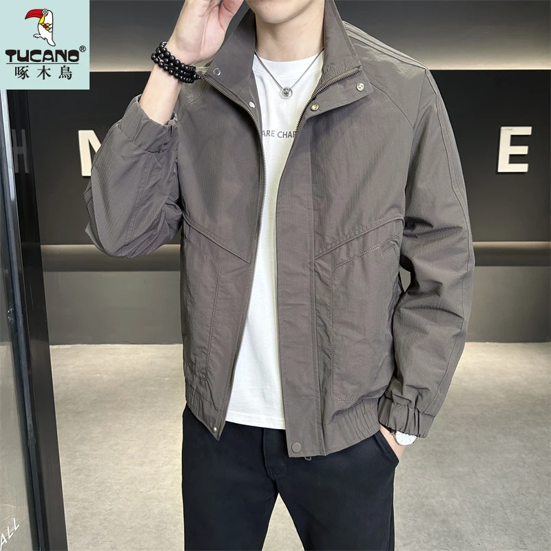 TUCANO/啄木鳥2025春季新款立领帅气夹克百搭时尚潮流上衣外套男