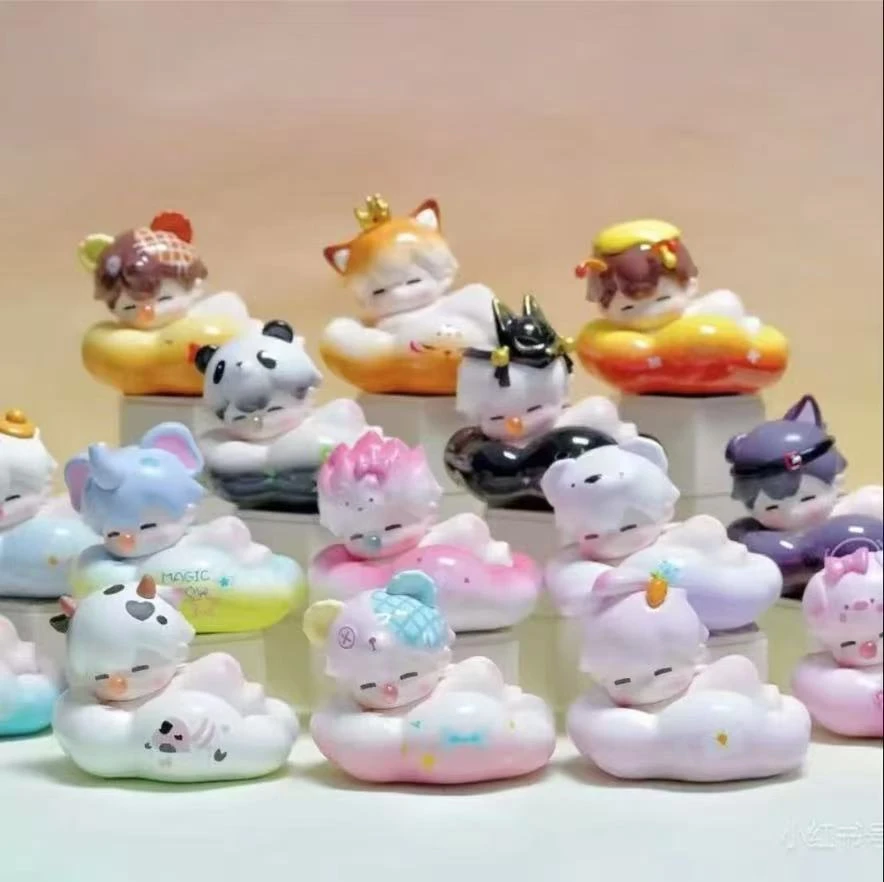 【拆袋】“偶"MGFIRE TOYS x屁嘟嘟云朵趴趴系列创意潮玩萌粒桌面