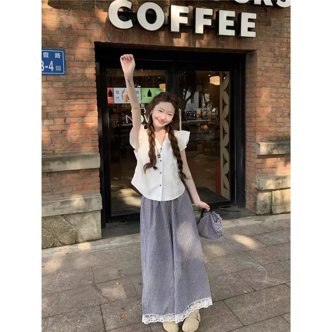 三件套！INS风休闲风轻熟风时尚套装套装吊带高腰复古裙子法式770#