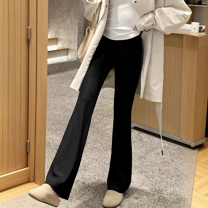 云感垂坠~面膜裤！时尚弹力微喇叭裤女高腰显瘦百搭修身休闲西裤