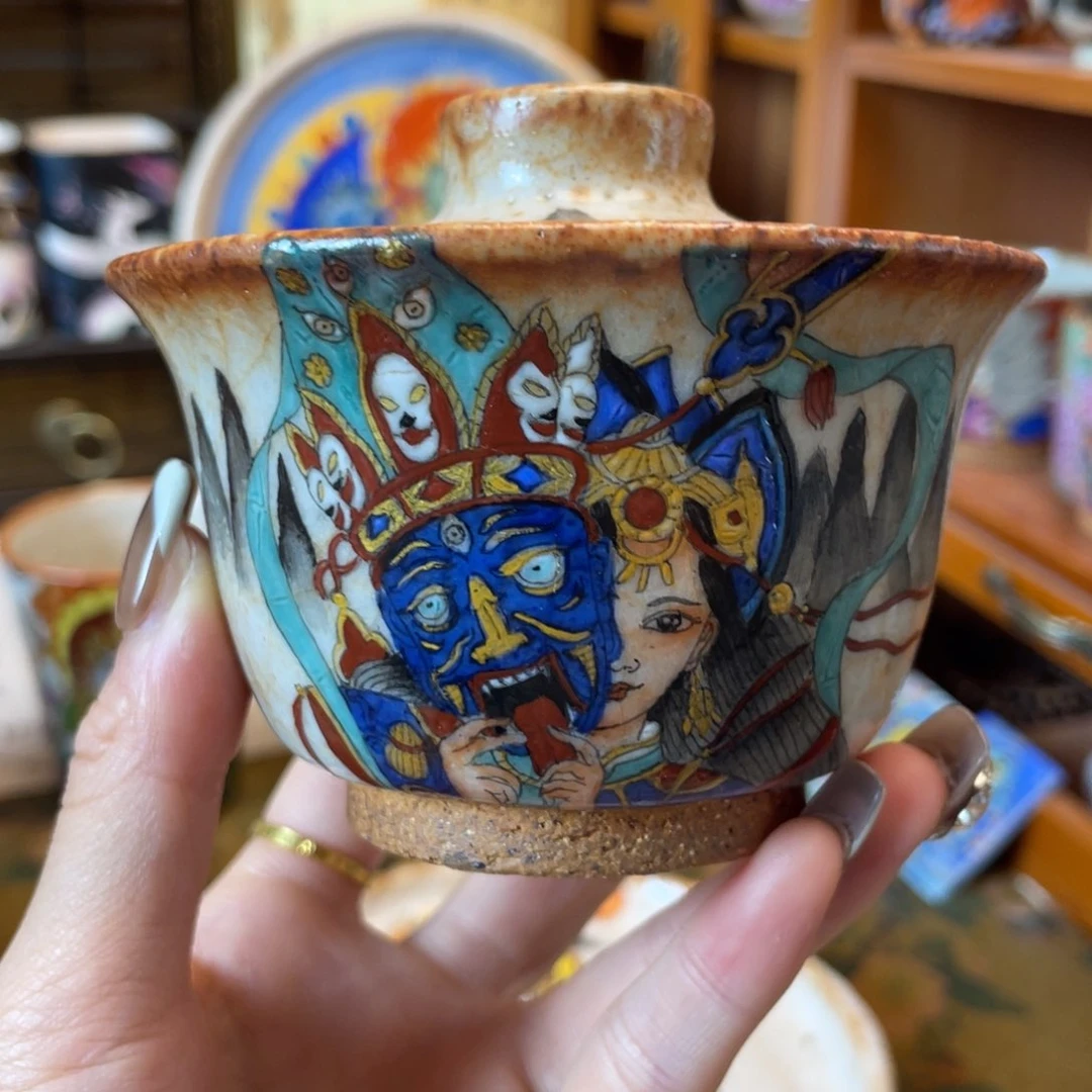 扎基拉姆匣钵志野盖碗