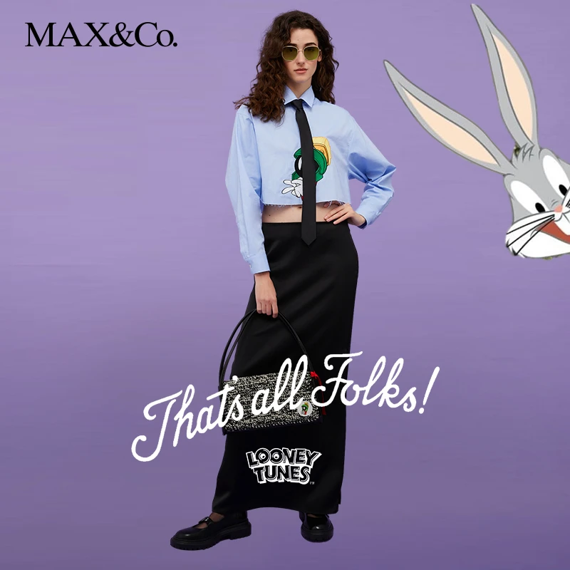 【甄选惠享】MAX&Co.春夏Looney Tunes侧边开叉半身裙8101024102