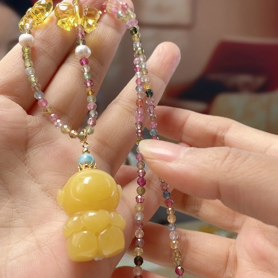 裸石蜜蜡未镶嵌蜜蜡吊坠