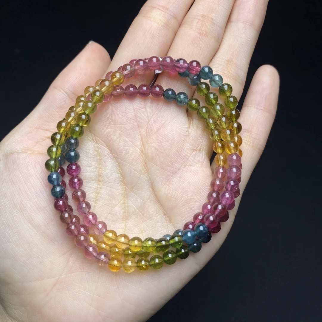 Q010 天然碧玺多圈手链多样性发一