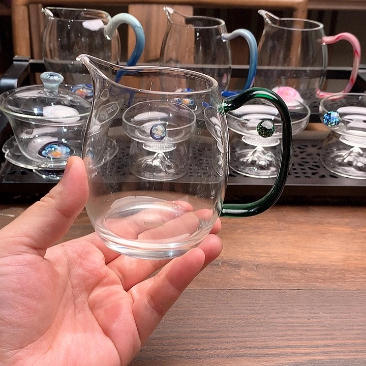 陆**捌风谜观语公道杯墨绿把手
