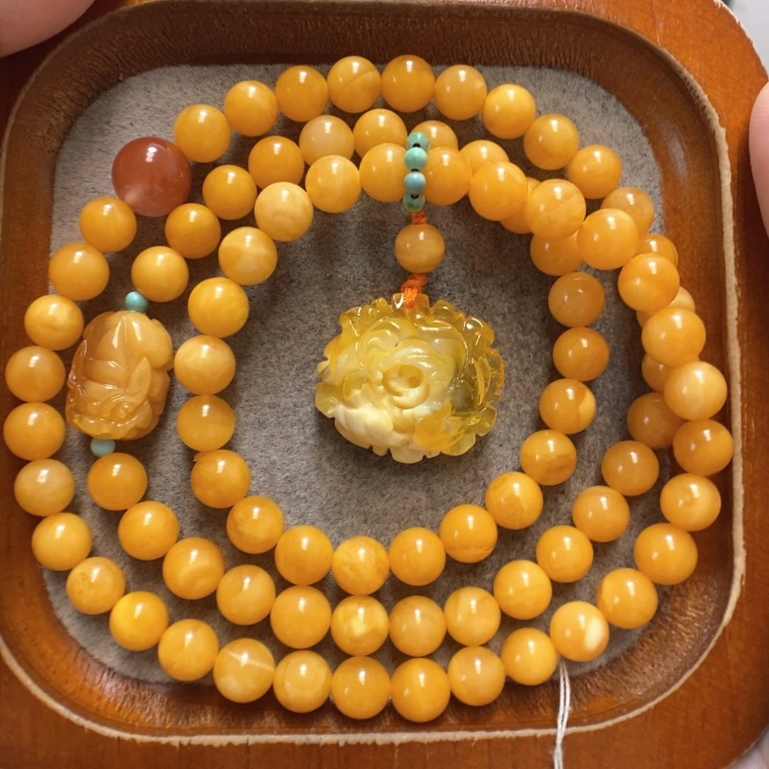 未镶嵌蜜蜡手串蜜蜡手串