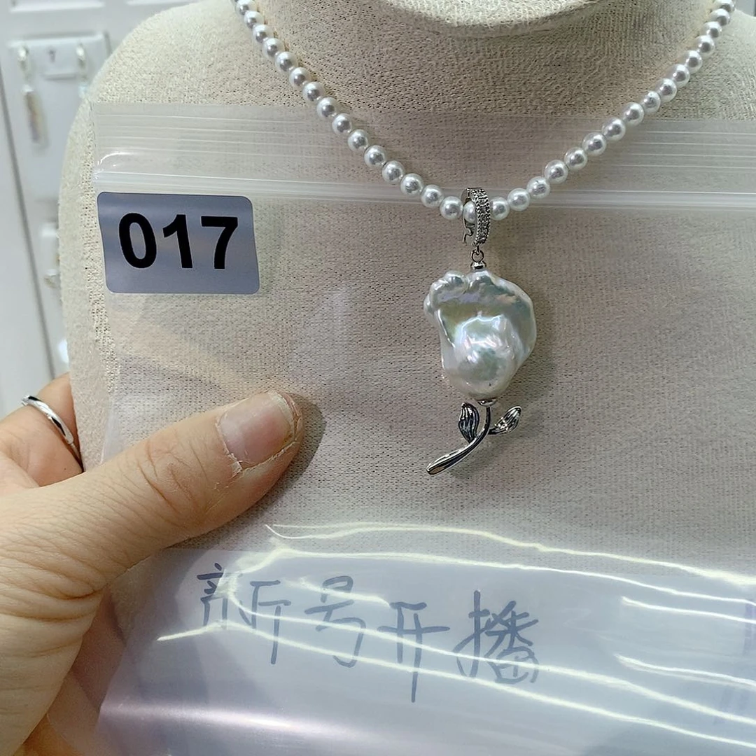 淡水珍珠颈饰合金