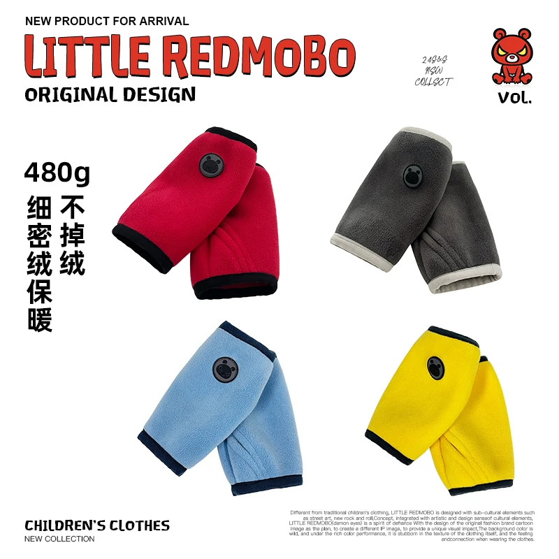 【魔霸眼睛】保暖半指手套儿童暖绒冬季舒适个性定制款 MZ-MB783