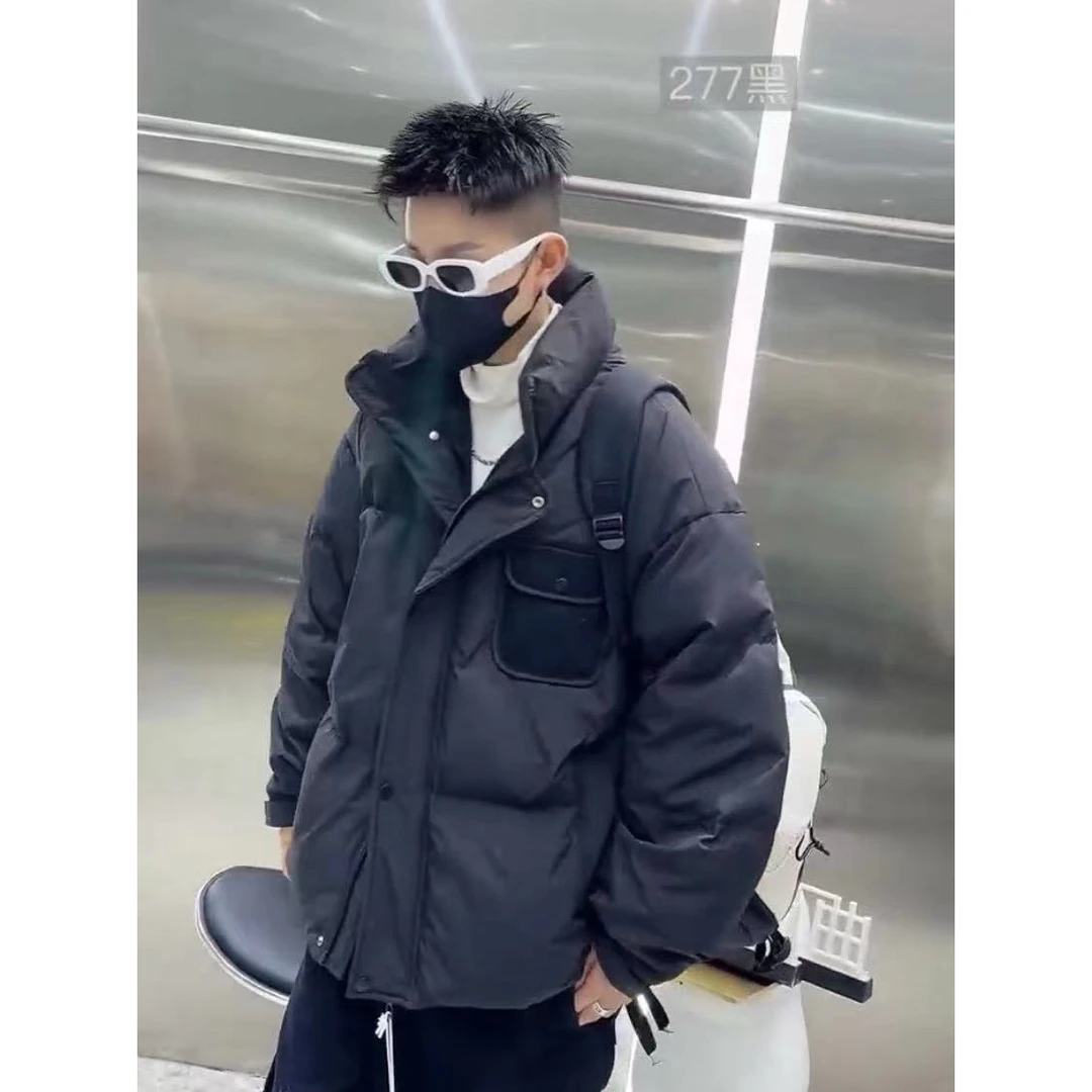 【277】90绒 男士阔版加厚潮流冬季纯色立领羽绒服277*ZN
