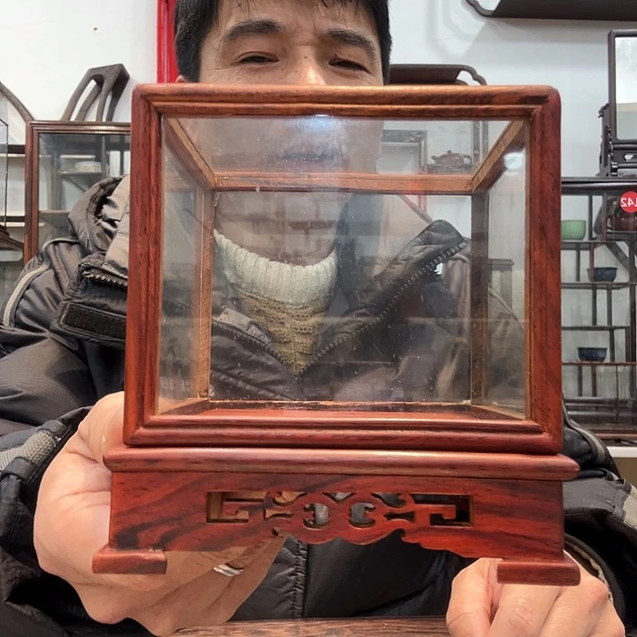 红酸枝木类红酸枝玻璃罩110