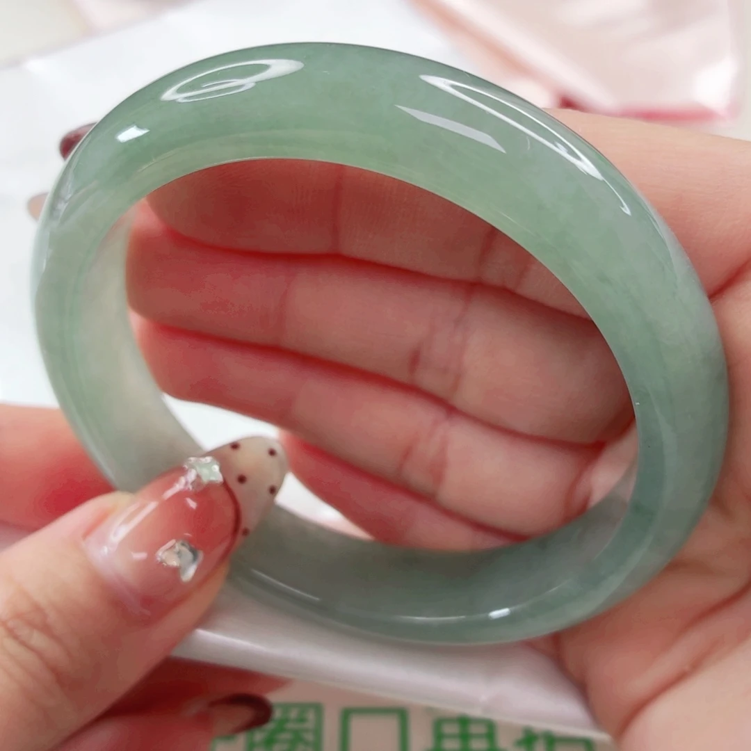 翡翠未镶嵌手镯缅甸天然A货翡翠58