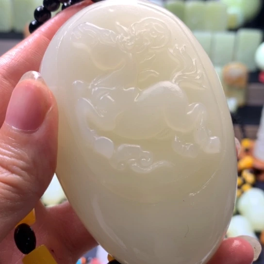 石材方解石手把件