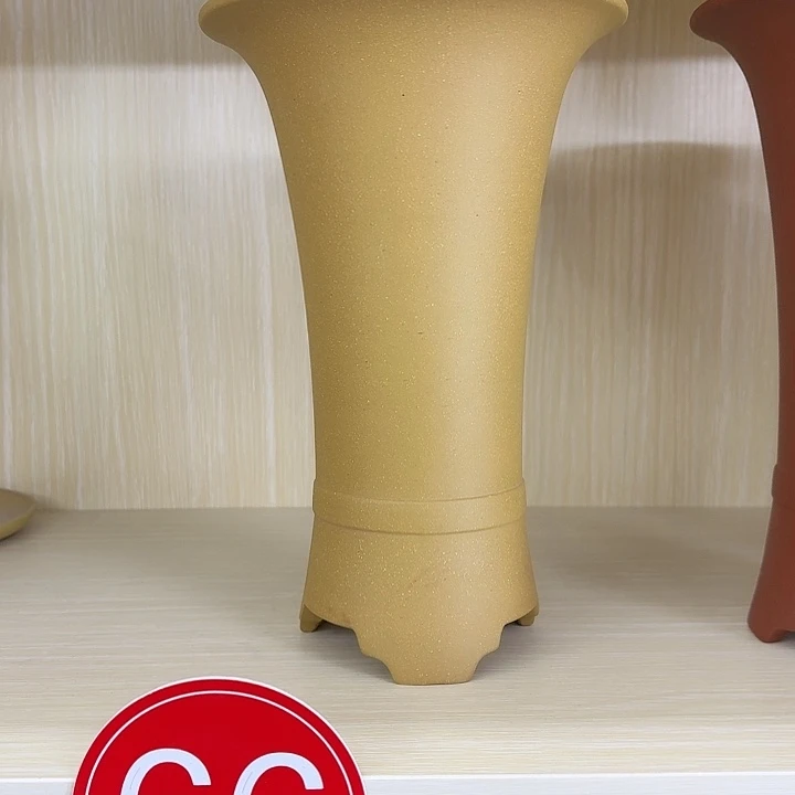 紫砂花盆马**c美人腰黄色两个