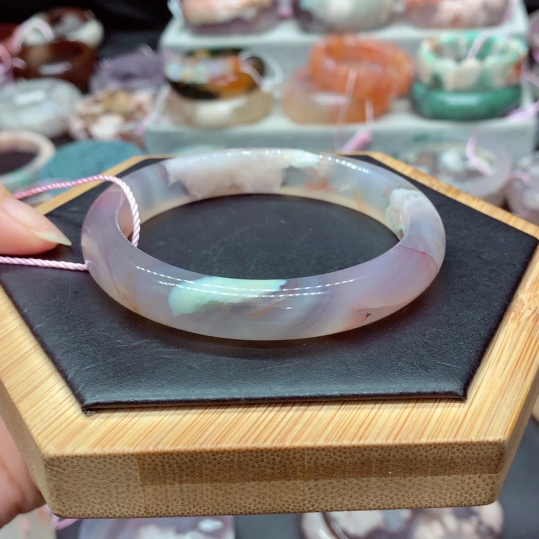 手镯玛瑙/玉髓未镶嵌心*66