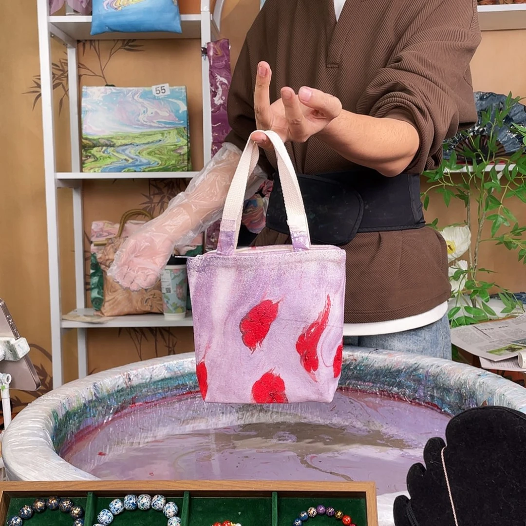 梦***语扇子大漆包包手拎包包