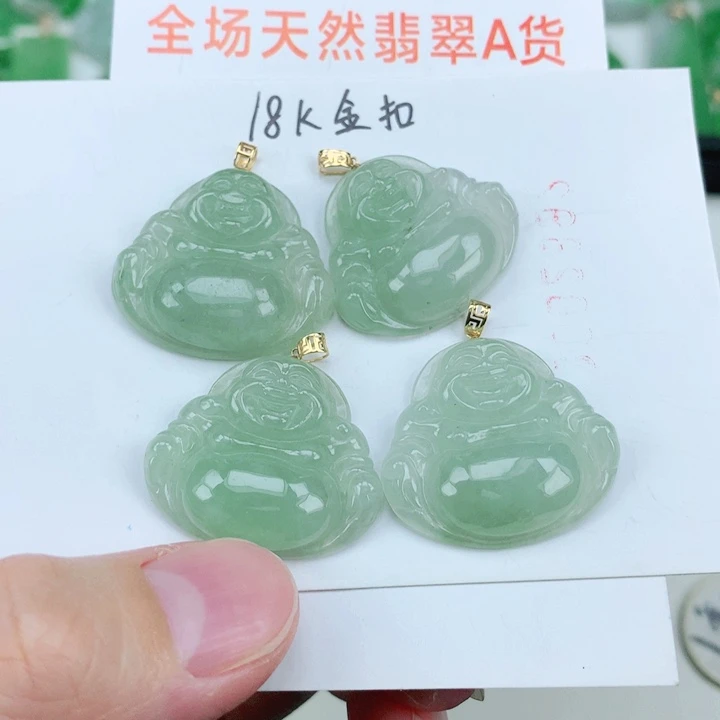 颈饰18K金镶嵌翡翠多样性发其1